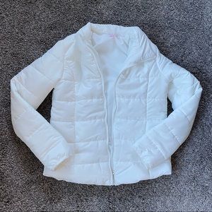 Lightweight Puffer Jacket White Size Large